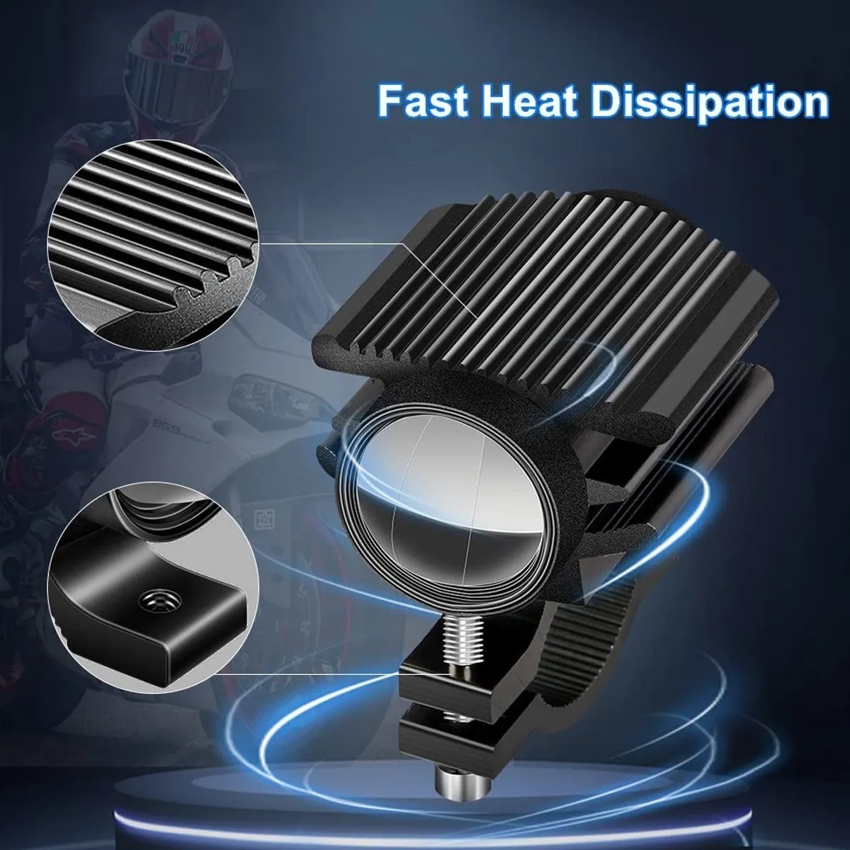 Par Faros Luces Led Para Motos Auto Doble Color Impermeable