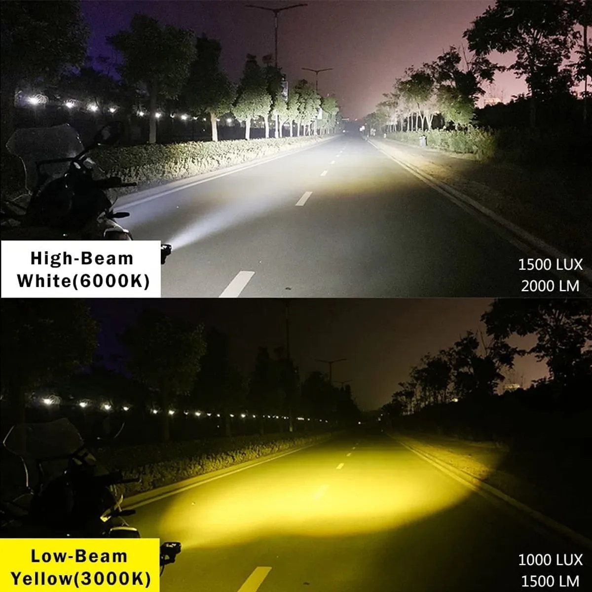 Par Faros Luces Led Para Motos Auto Doble Color Impermeable