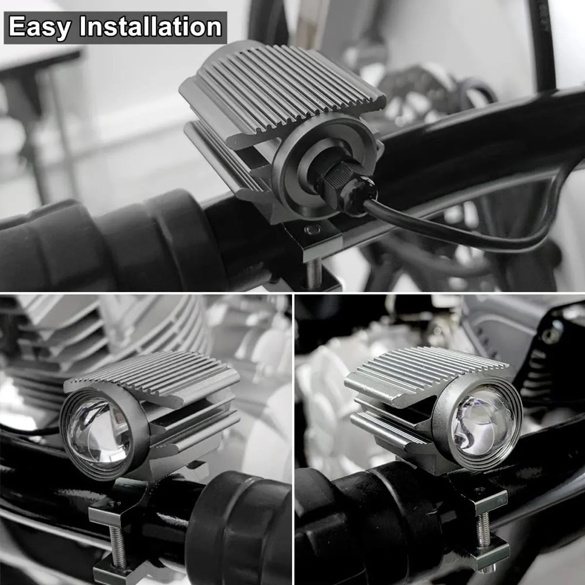 Par Faros Luces Led Para Motos Auto Doble Color Impermeable