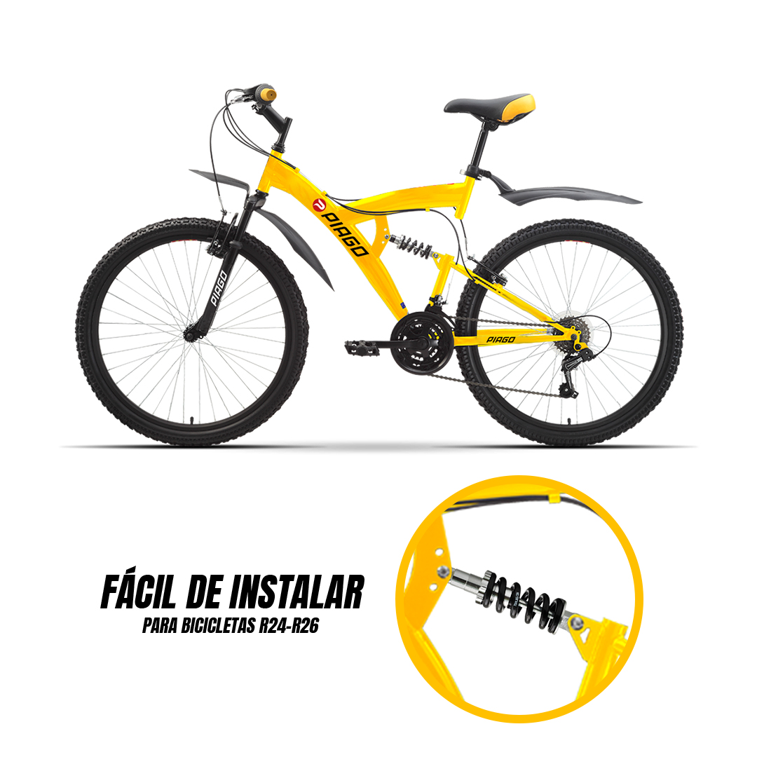 Amortiguador Bicicleta Cuadro Resorte 150mm X 750 Libras