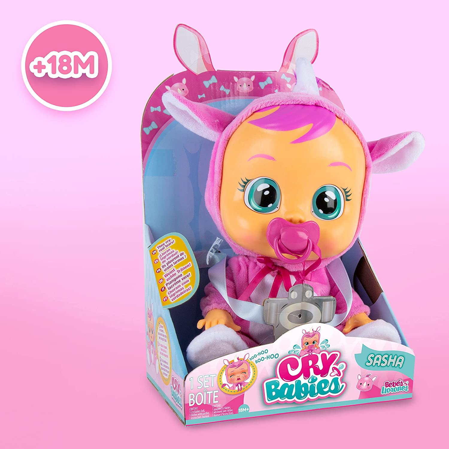 Bebés Llorones Sasha Pijama De Rinoceronte Lagrima De Verdad