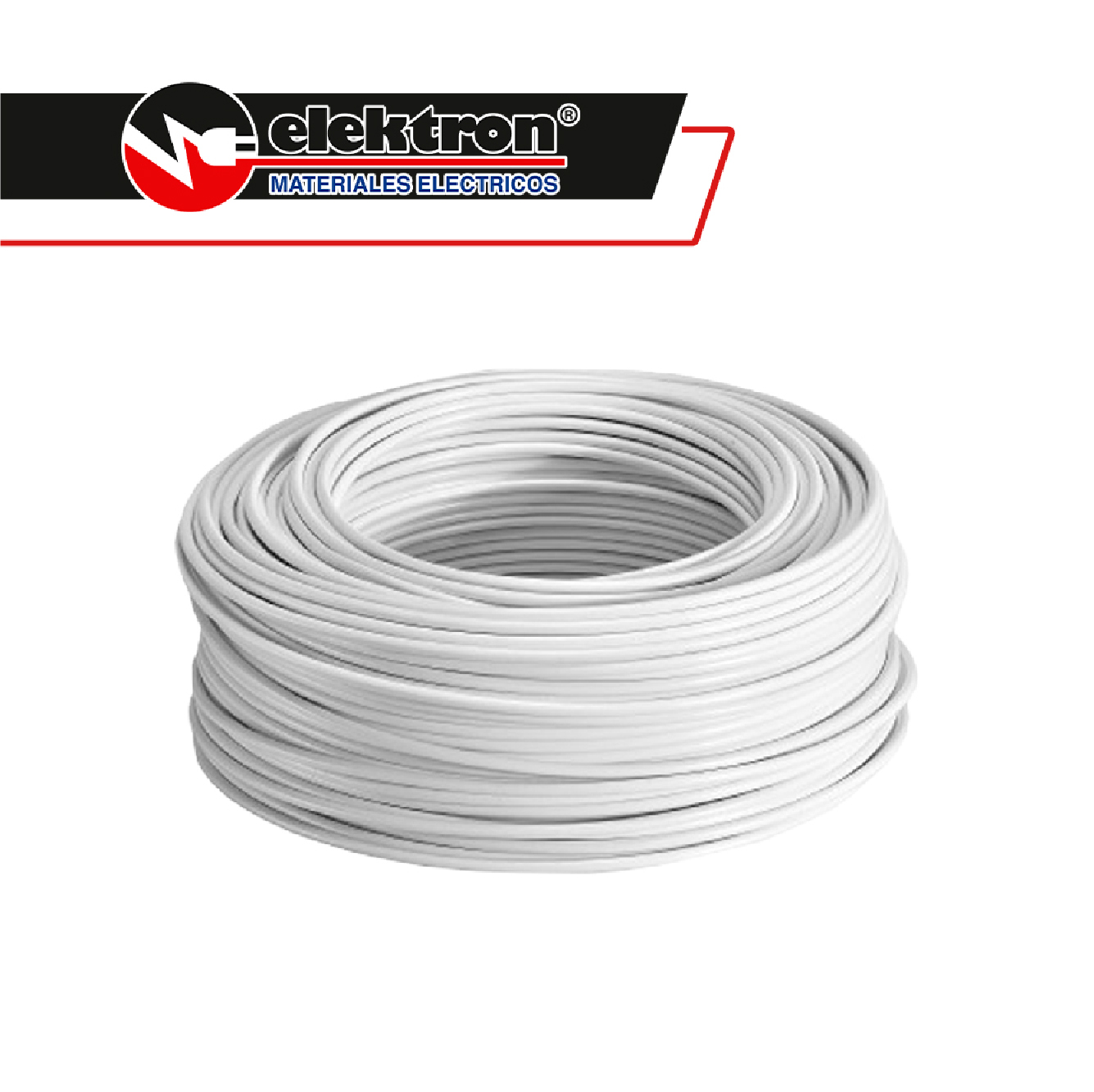 Caja 100 Mts, Cable eléctrico Blanco, Cal 10, 100% CONDULAC