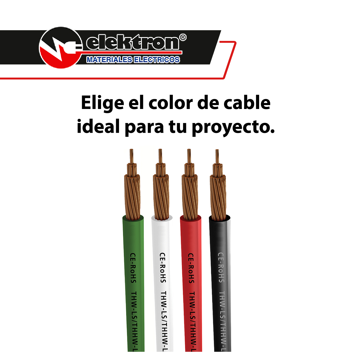 Caja 100 Mts, Cable eléctrico Negro, Cal 10, 100% CONDULAC