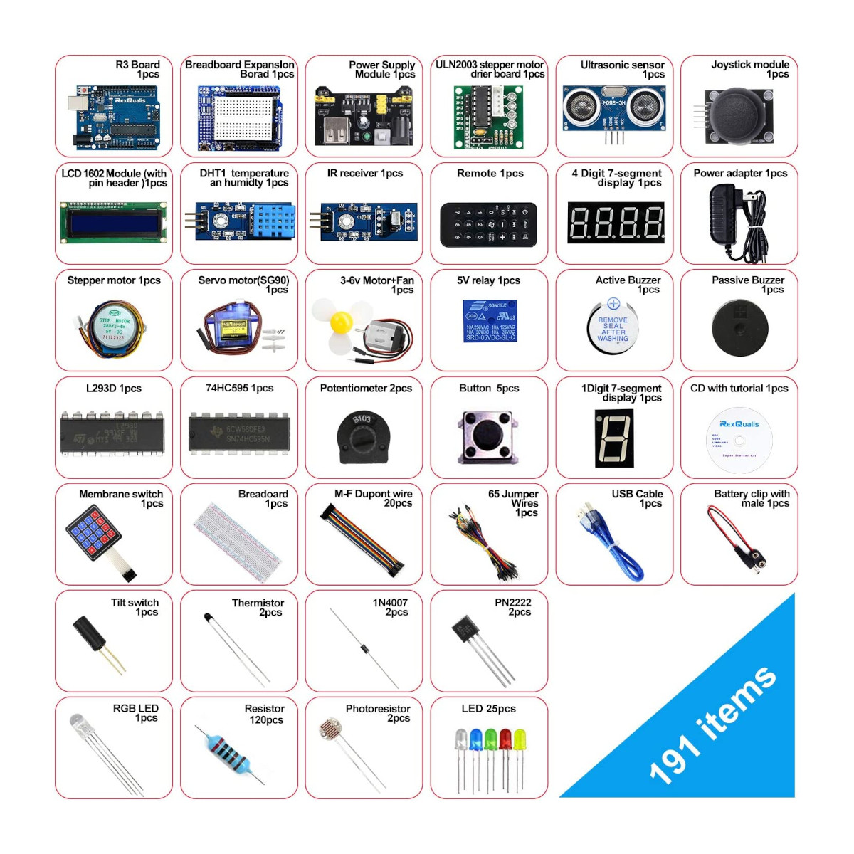 Kit de Inicio Basado en Arduino UNO R3 Placa Controladora Compatible con Arduino IDE, Tutorial en Español