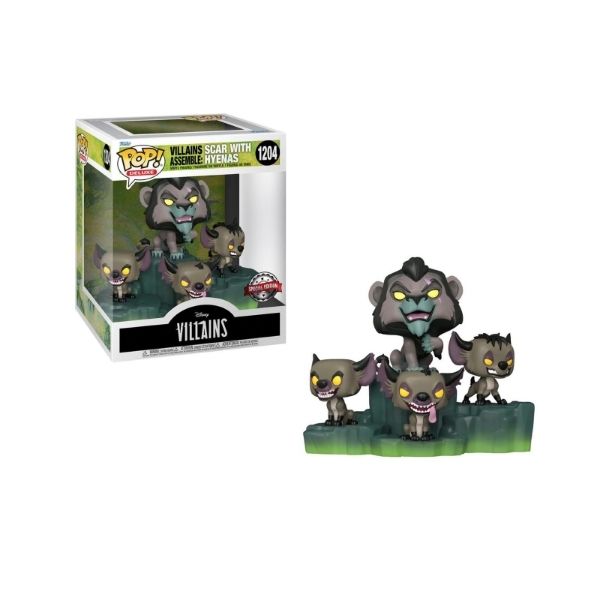 Scar con Hienas Exclusivo Funko Pop Disney Villains Assemble