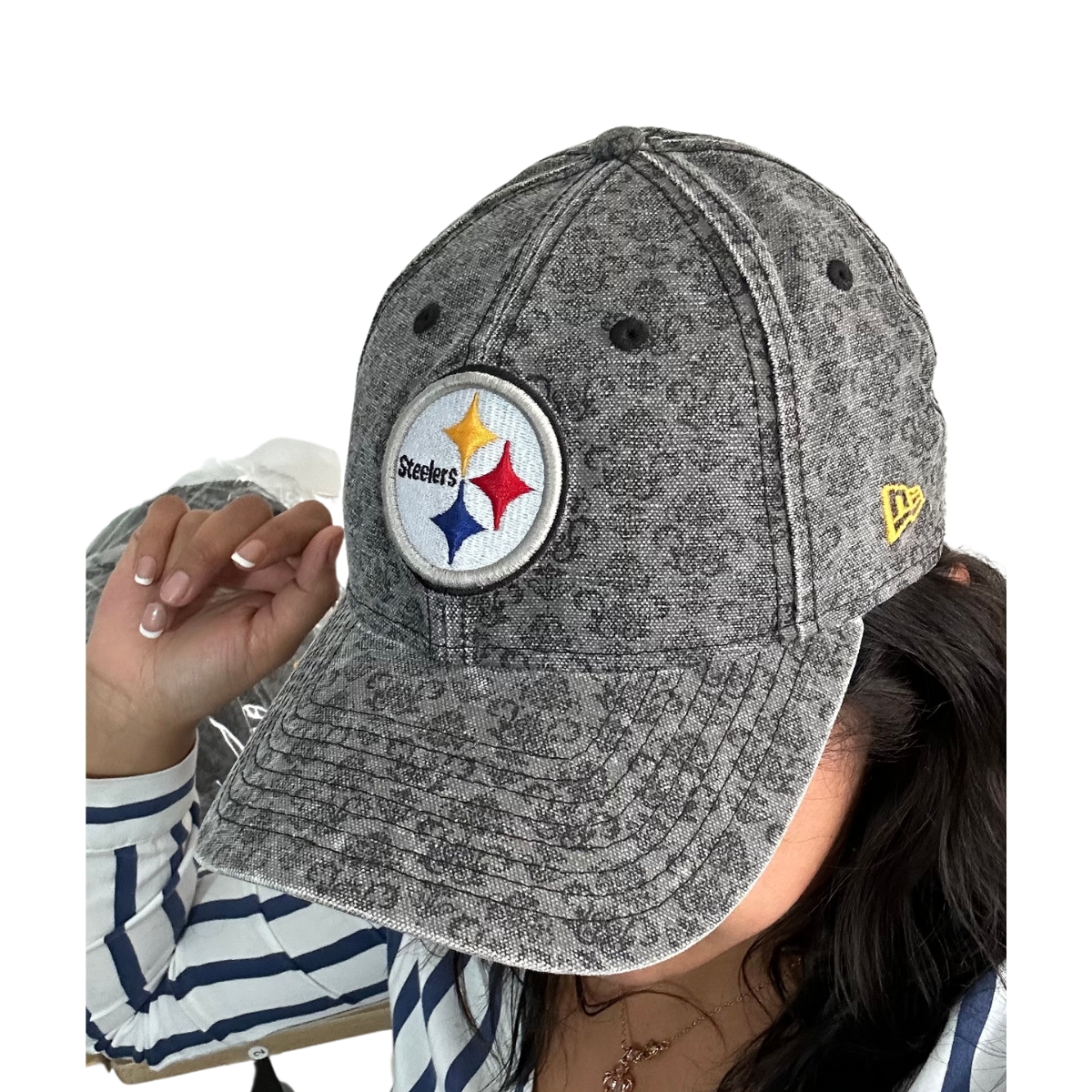 Gorra Steelers Pittsburgh Mezclilla Negra New Era Negra Azul Mujer