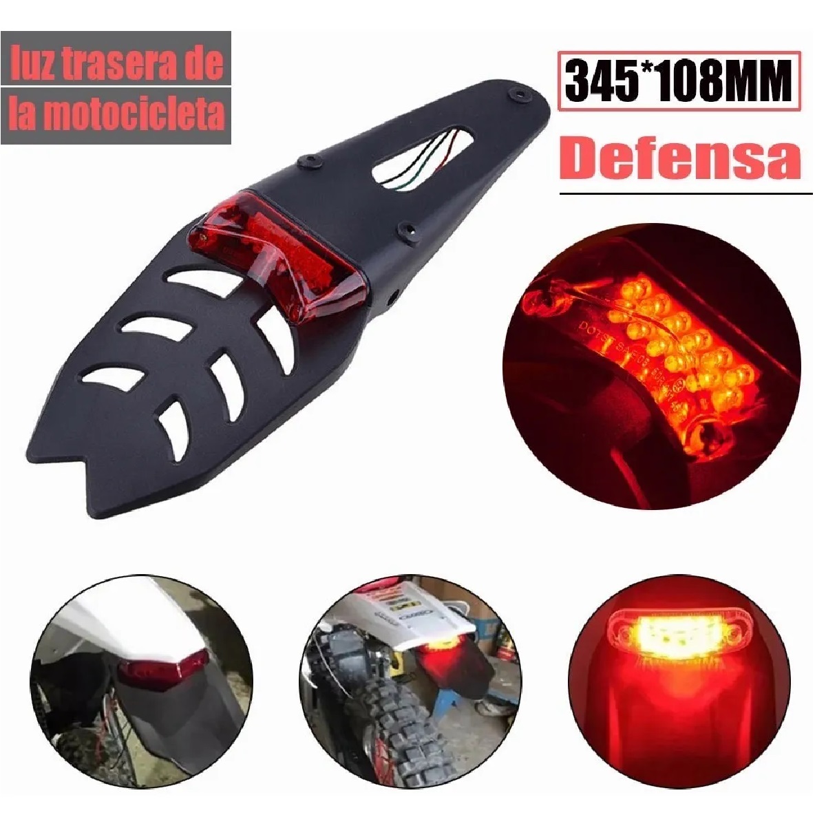 Luz Trasera Stop Guardabarros Luces Faro Naked Led Para Moto