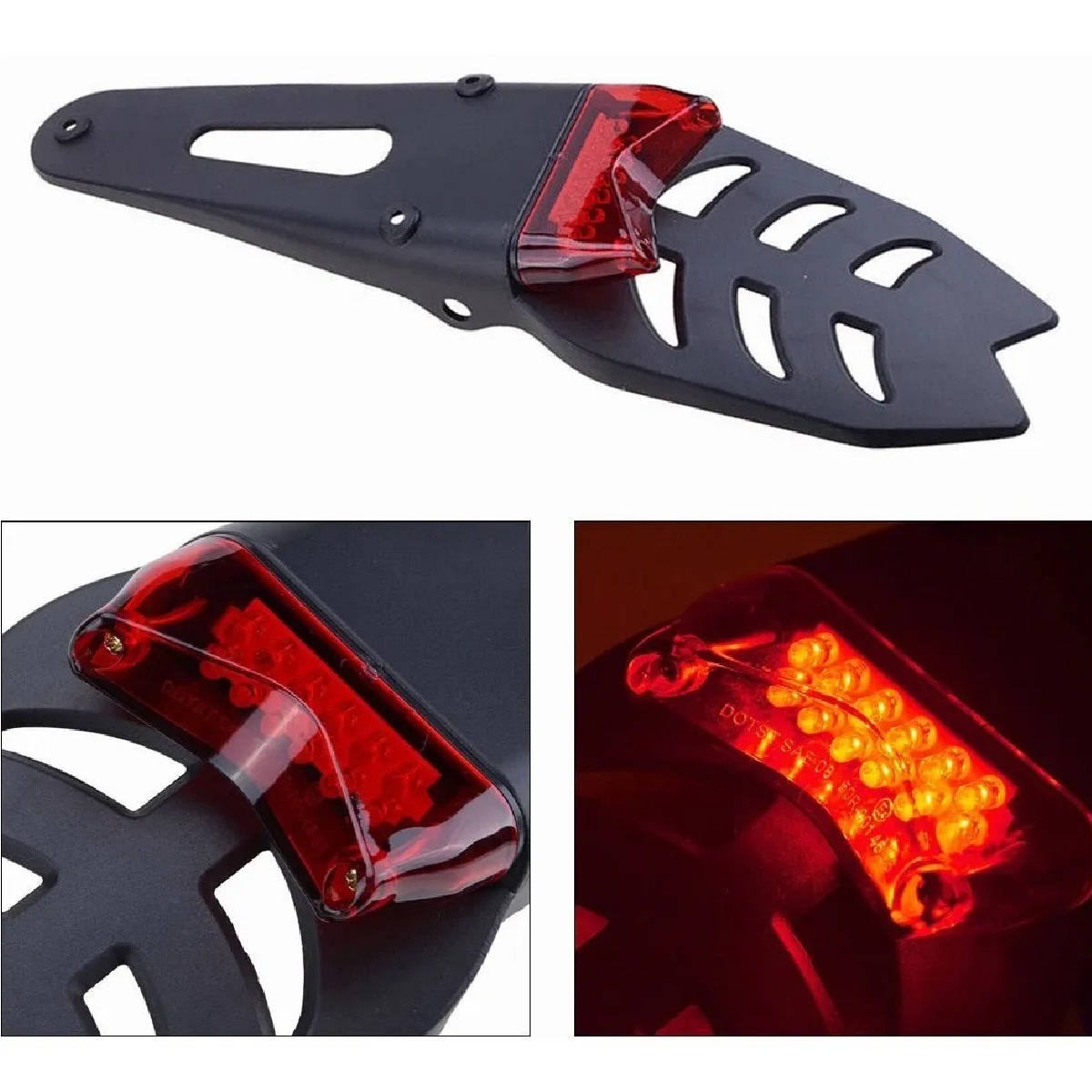 Luz Trasera Stop Guardabarros Luces Faro Naked Led Para Moto