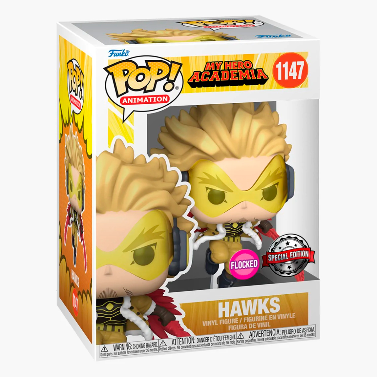 Funko Pop Hawks #1147 Flocked My Hero Academia Anime Figura Original