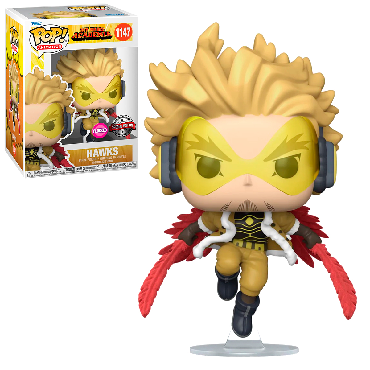 Funko Pop Hawks #1147 Flocked My Hero Academia Anime Figura Original