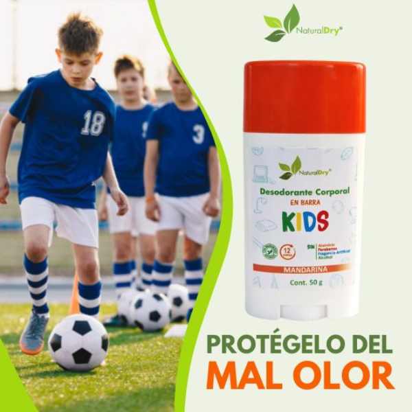 NaturalDry - 2 Desodorantes corporal en barra: 1 Unisex + 1 Kids  - Sin aluminio - Neutraliza el mal olor