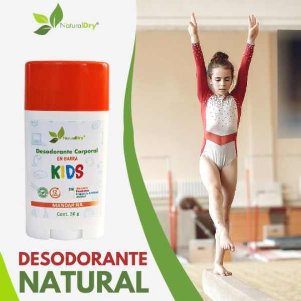 NaturalDry - 2 Desodorantes corporal en barra: 1 Unisex + 1 Kids  - Sin aluminio - Neutraliza el mal olor