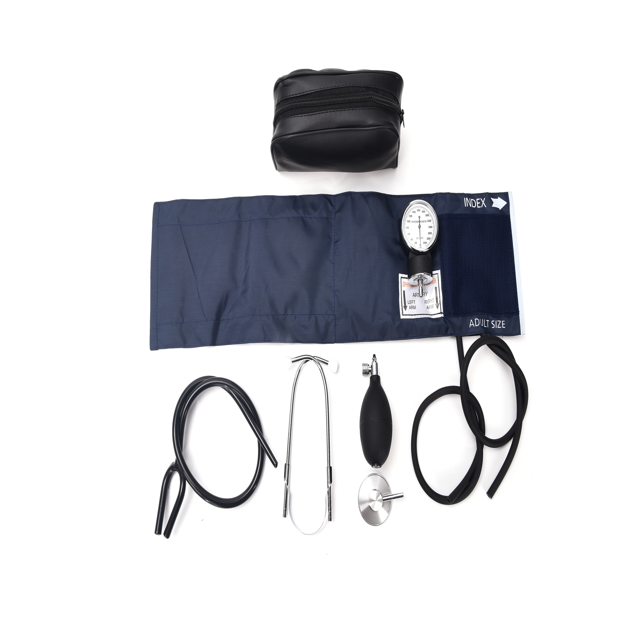 Kit Baumanometro Aneroide Manual Con Estetoscopio y Maletin