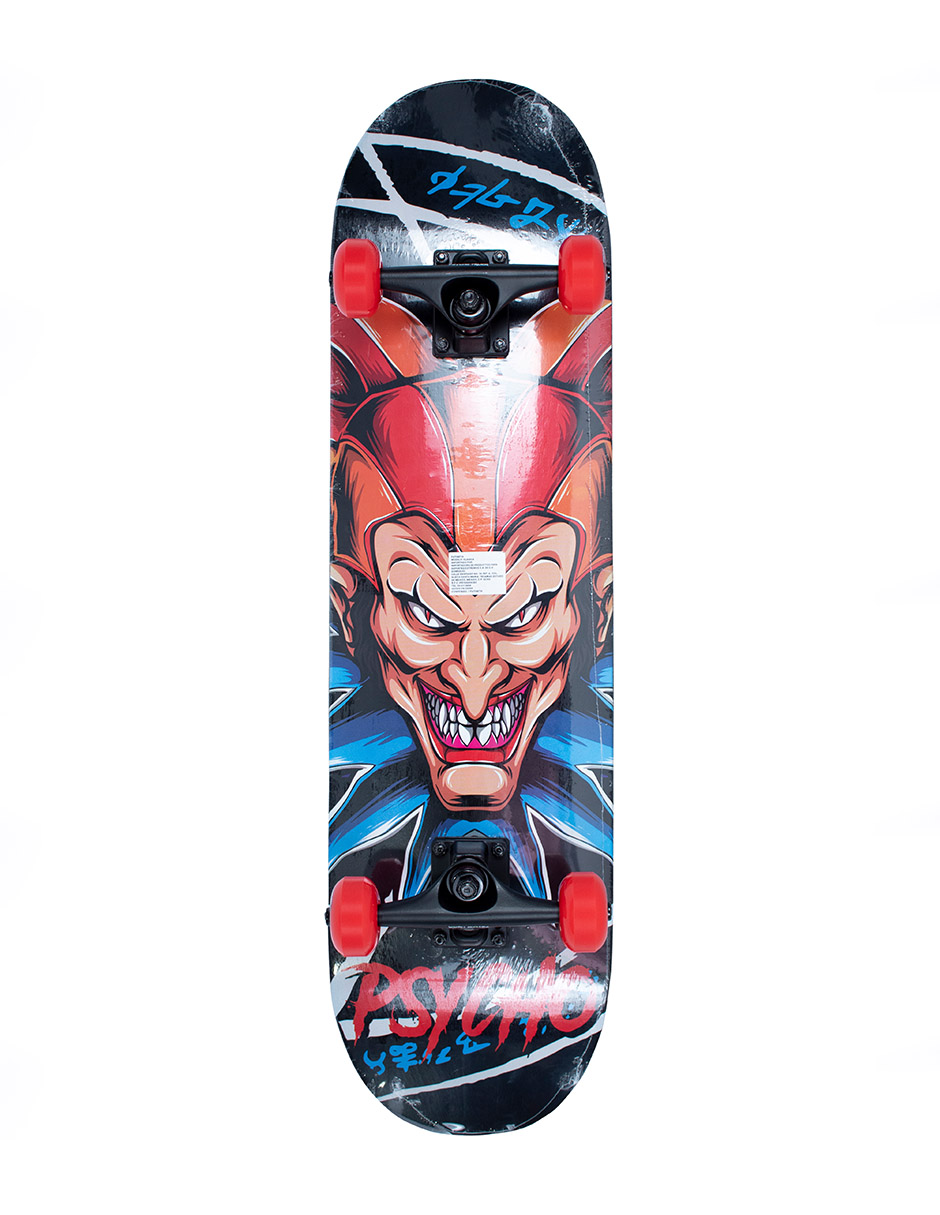 Patineta semiprofesional marca Psycho diseño Arlequín