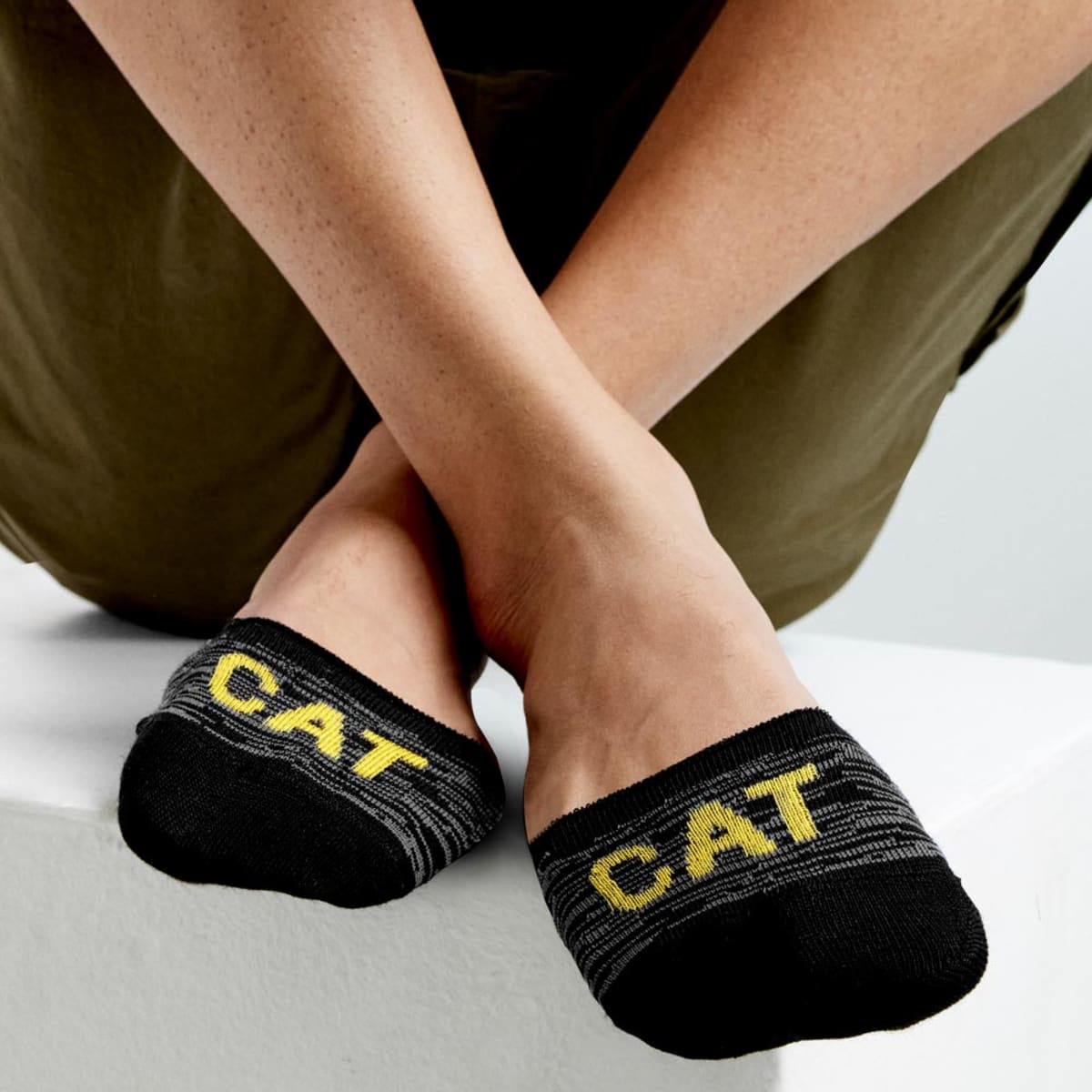 Calcetines Cortos Casuales para Hombre Set de 4 pares Caterpillar color Negro 1037312