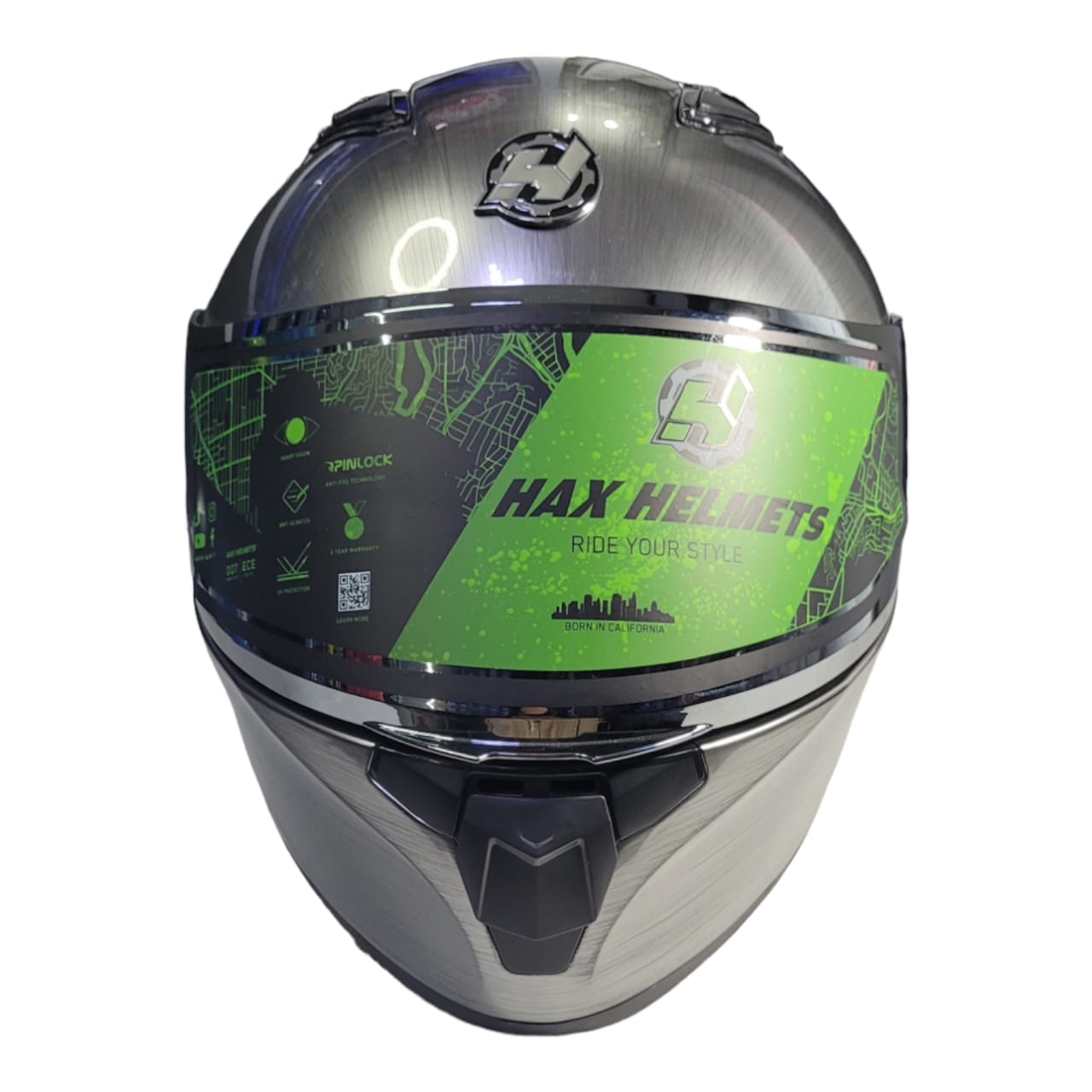 CASCO HAX OBSIDIAN MERCURY PLATA