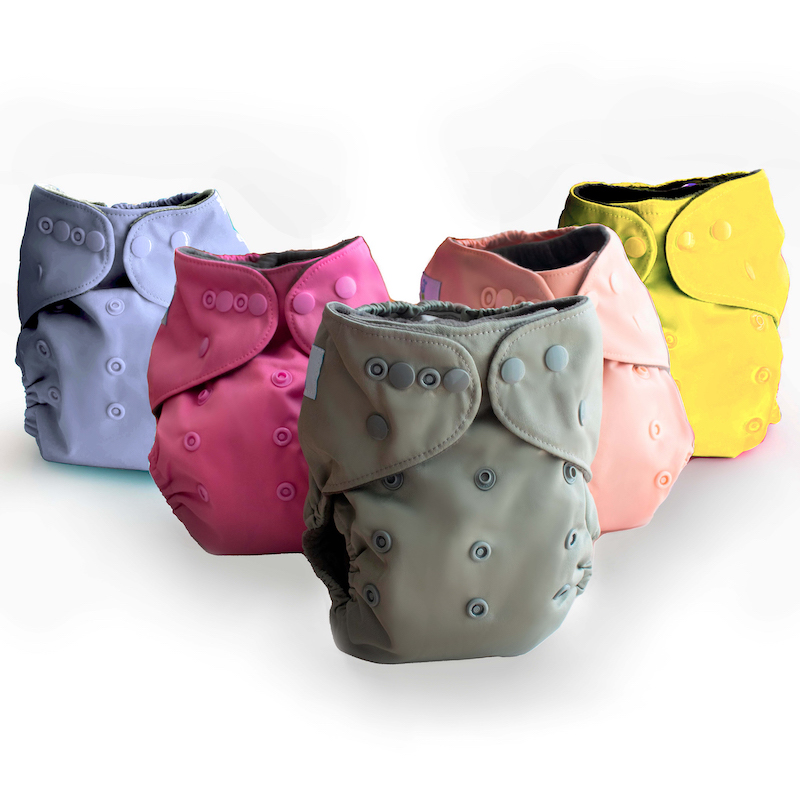 5 PAÑALES ECOLÓGICOS DOBLE RIEL INTERIOR BAMBÚ  + 5 insertos de bambu 4 capas
