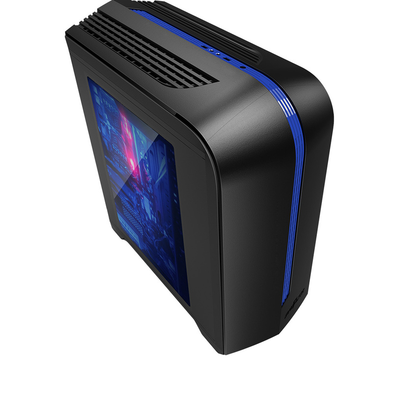 Gabinete Game Factor CSG500 con Ventana LED, Micro-Tower, Micro-ATX/Mini-ITX, USB 2.0/3.0