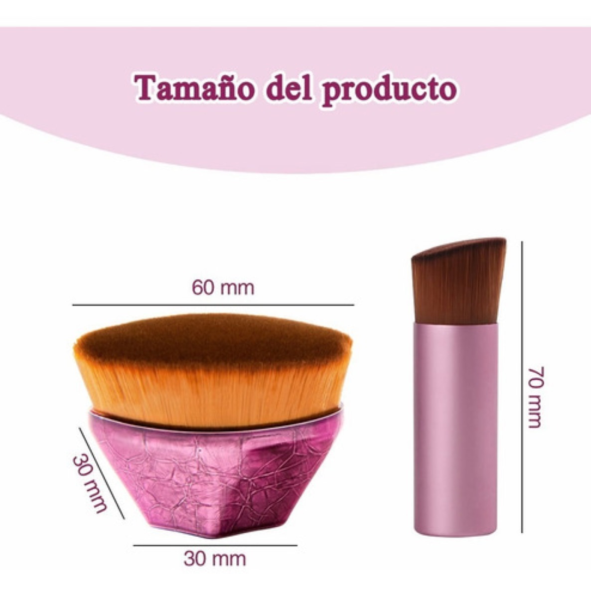 Brochas Base y Contorno Con Esponja Violeta