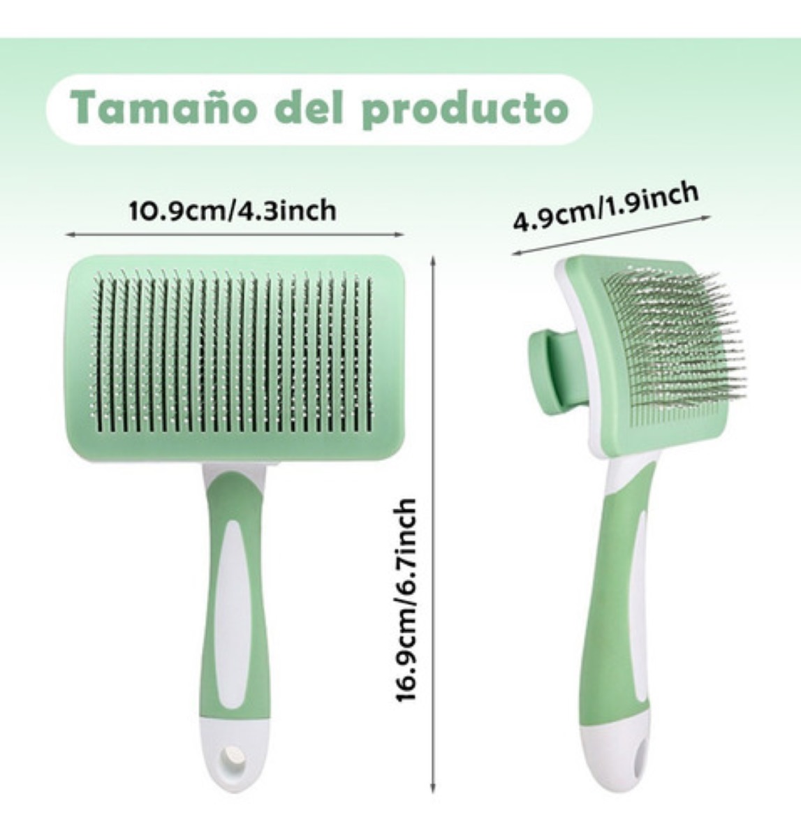 Cepillo Deslanador Para Mascotas Naranja