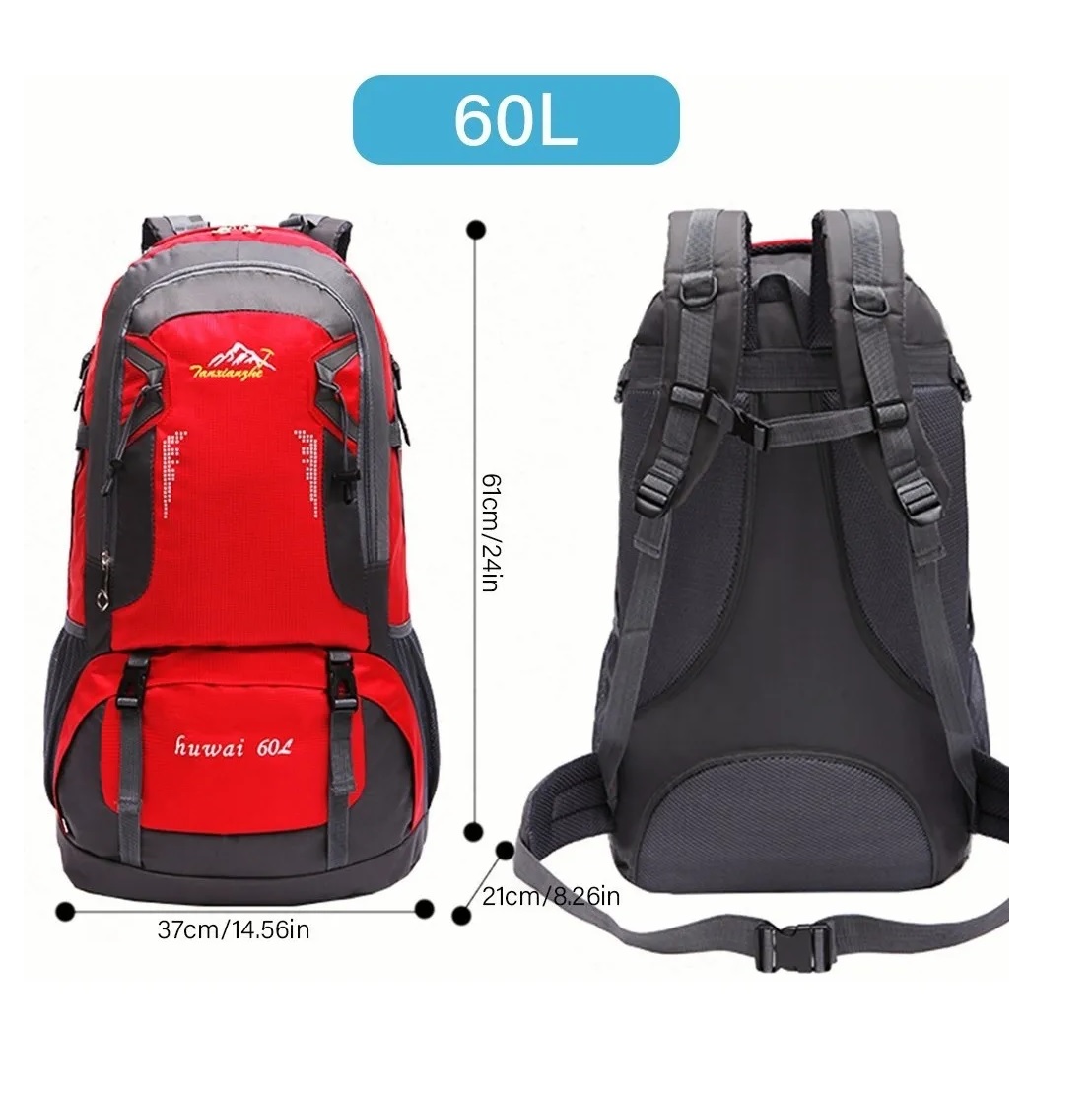 Mochila Impermeable De Viaje 60l Para Senderismo Montañismo