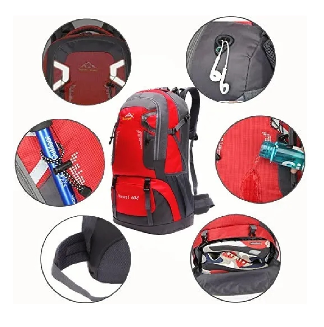 Mochila Impermeable De Viaje 60l Para Senderismo Montañismo