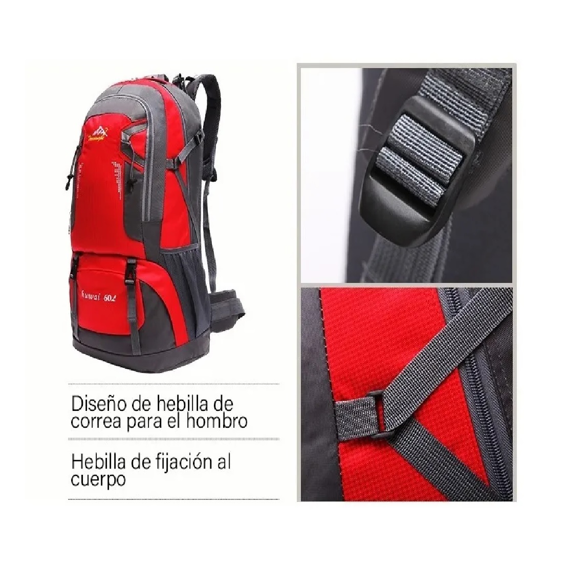 Mochila Impermeable De Viaje 60l Para Senderismo Montañismo