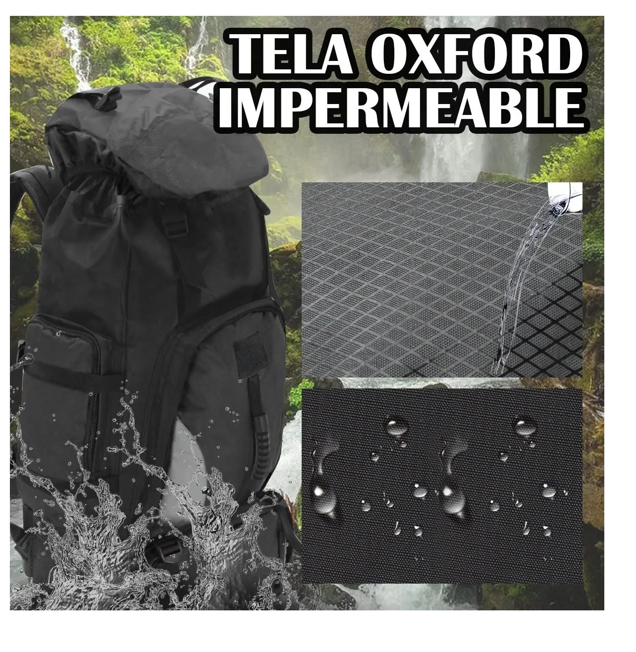 Mochila Al Aire Libre Para Senderismo Montañismo Maleta 80l Negro