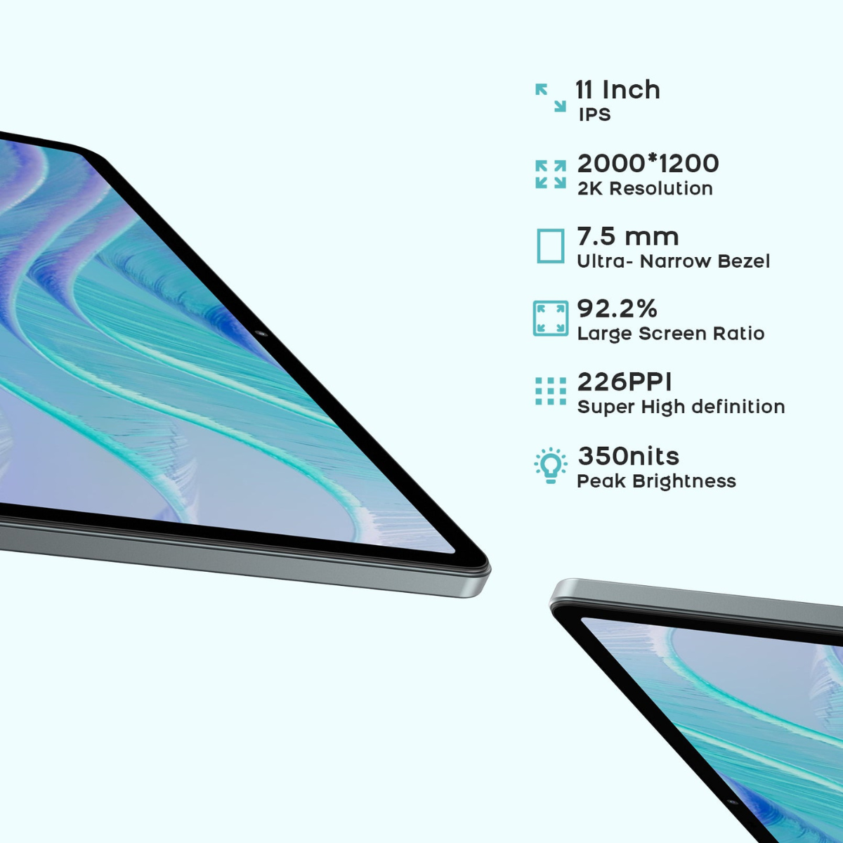Tableta Inteligente Headwolf HPad2 8/256 GB Doble SIM 4G Cuerpo de Aluminio 