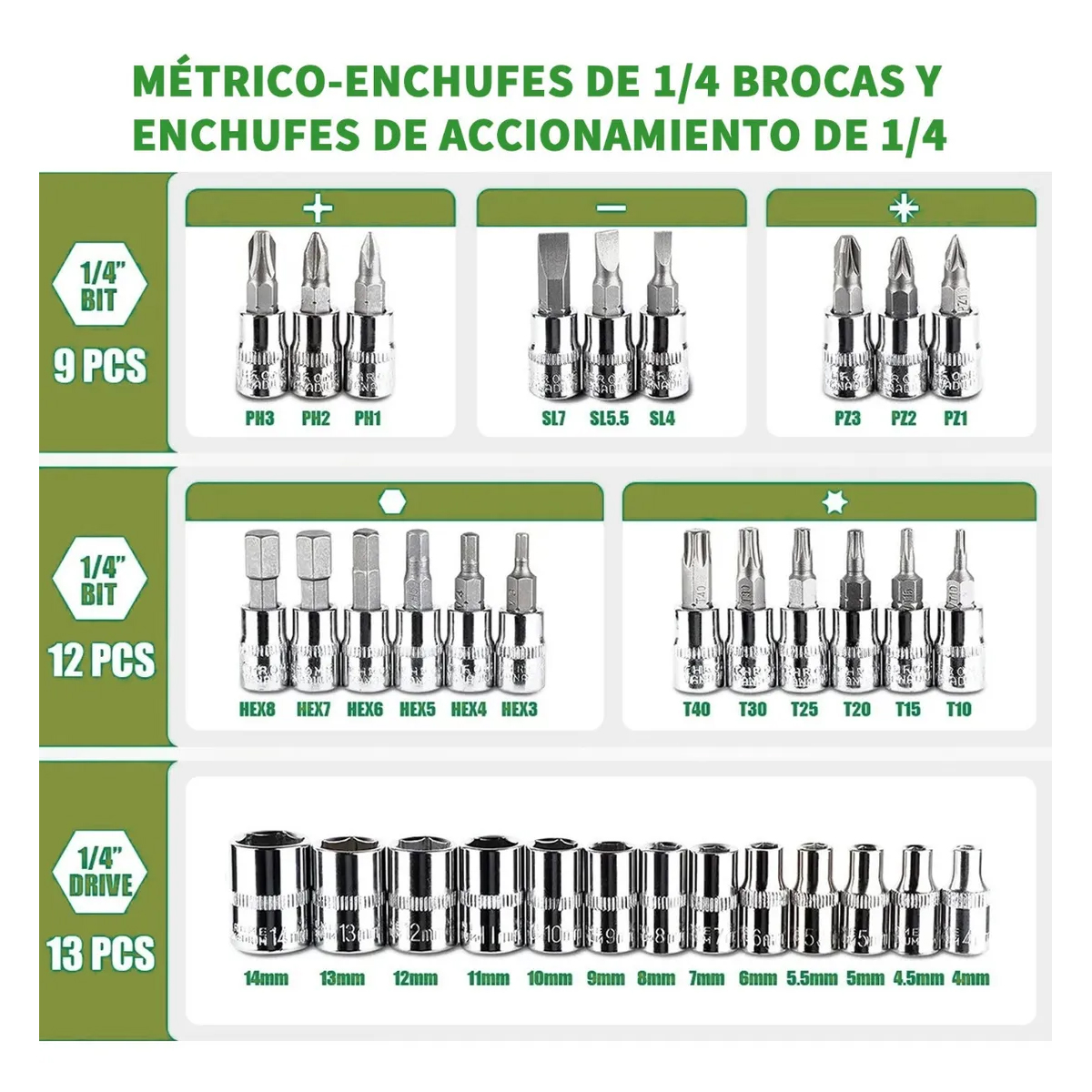 Juego De Herramientas Mecánicas Auto cle Dados Acero kit 46pcs