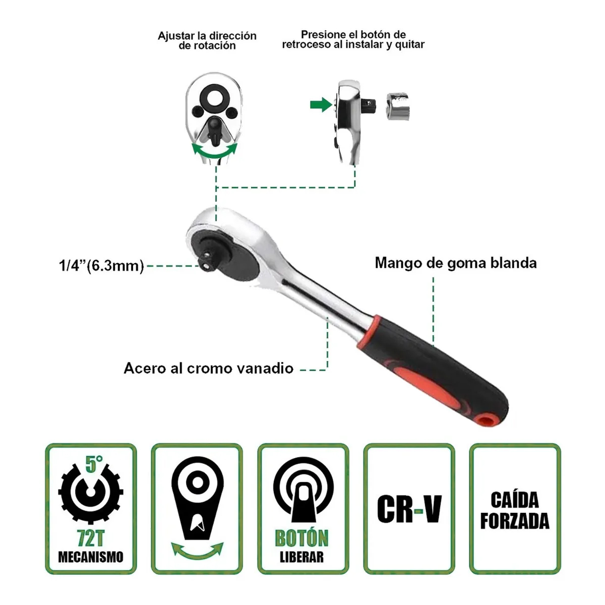 Juego De Herramientas Mecánicas Auto cle Dados Acero kit 46pcs