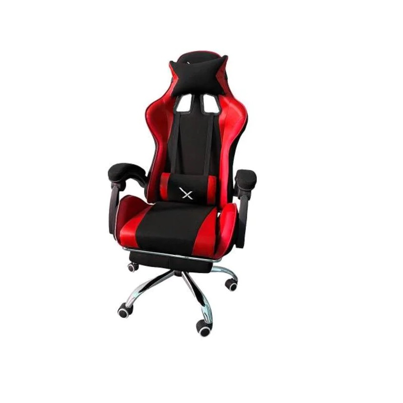 Silla Gamer Xzeal Tela Automotriz Pistón Clase 3 Rojo/Negro 