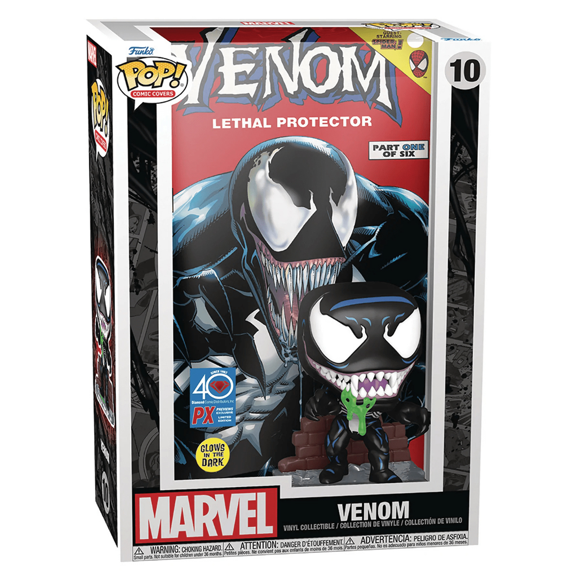 Funko Pop Venom Protector Letal #10 Glow Comic Cover Marvel Figura Original