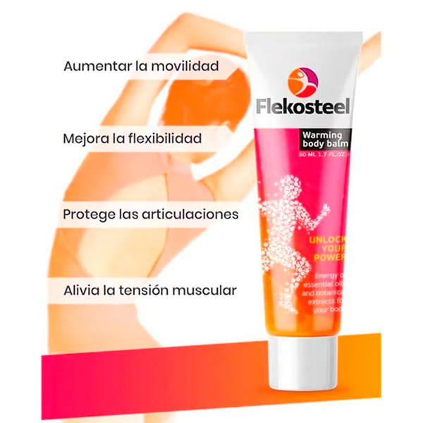 Flekosteel Bálsamo Corporal de Calentamiento de 50 ml Pomada Antiinflamatoria - Pack de 3 