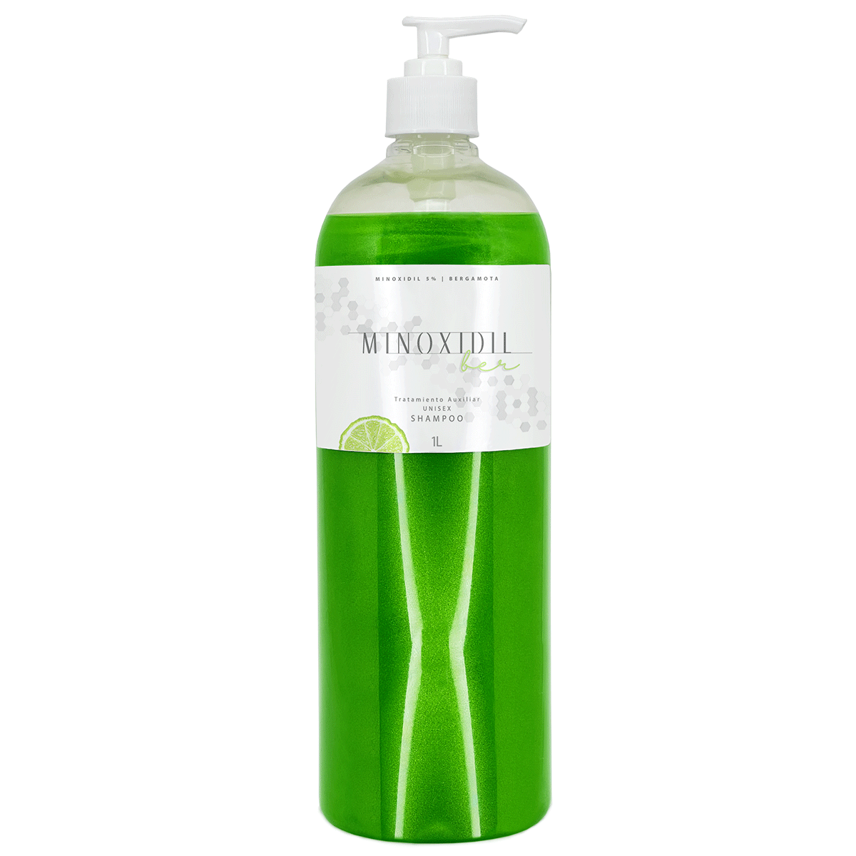 Shampoo UNISEX para cabello y barba con Bergamota y MINOXIDIL 5% 1 Litro Minoxidilber®