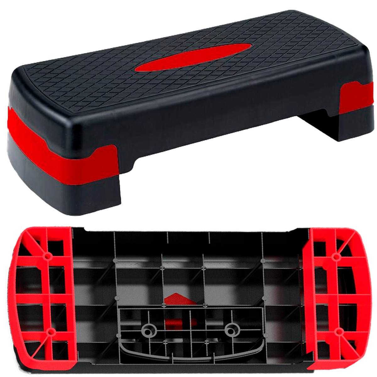 Aerobic Step Rojo ejercicio con 2 Alturas de alta resistencia Escalón ejercicio Fitness para múltiples ejercicios