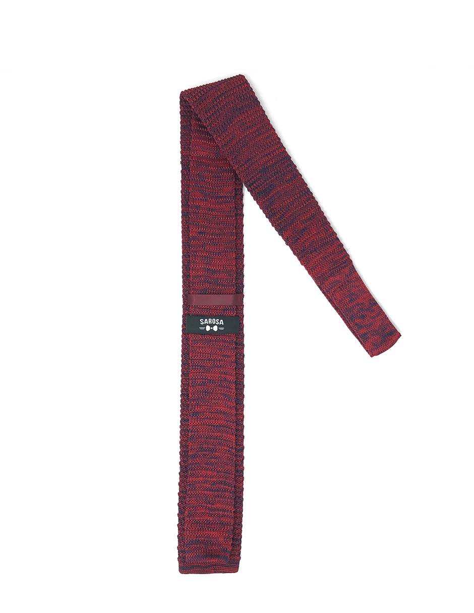 Corbata Tejida Roji-Azul Caballero Hombre Sarosa				