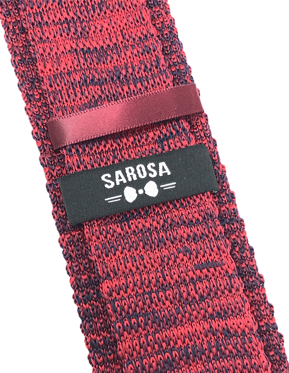 Corbata Tejida Roji-Azul Caballero Hombre Sarosa				