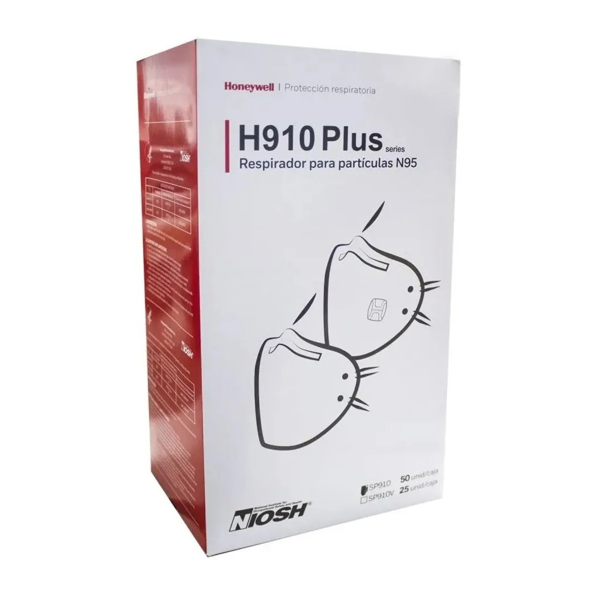 50 Pza- Honeywell Mascarilla Cubreboca N95 H910 Niosh Medico