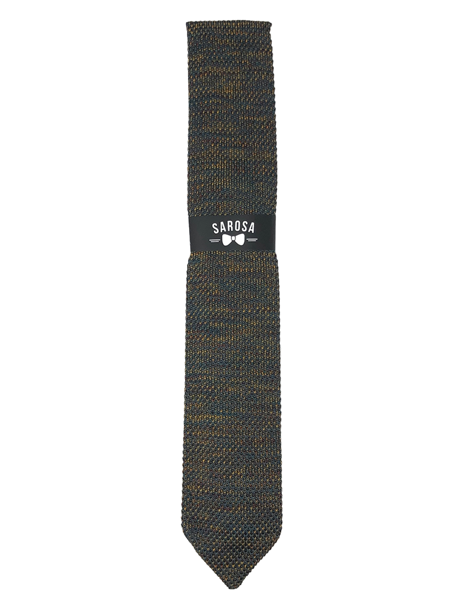 Corbata Tejida Tornasol MarronOne Hombre Caballero Sarosa