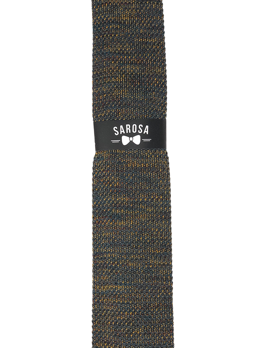 Corbata Tejida Tornasol MarronOne Hombre Caballero Sarosa