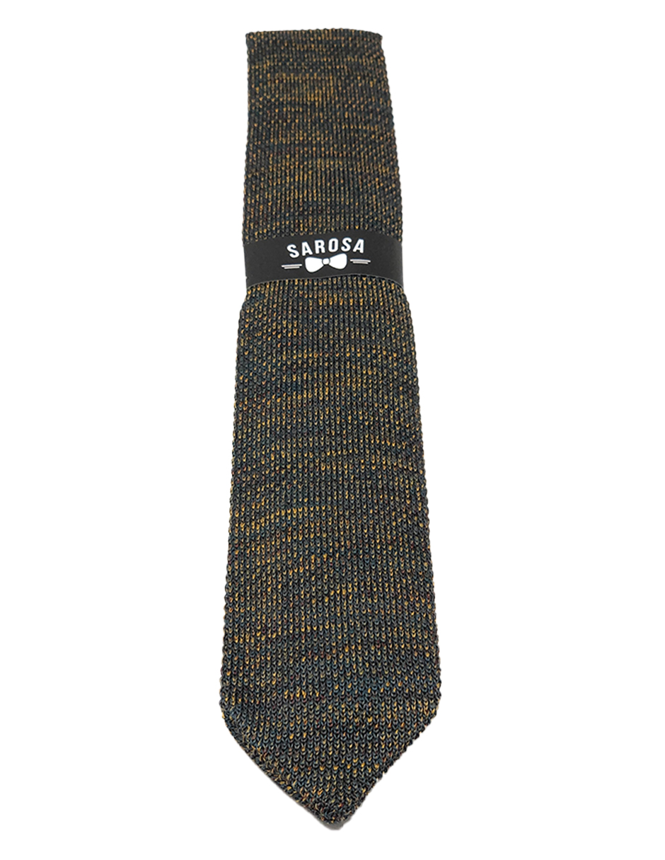 Corbata Tejida Tornasol MarronOne Hombre Caballero Sarosa