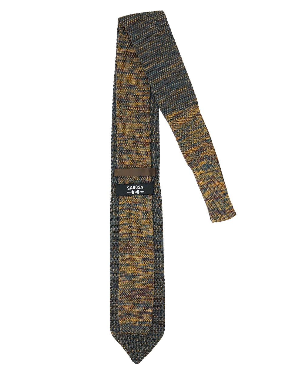 Corbata Tejida Tornasol MarronOne Hombre Caballero Sarosa