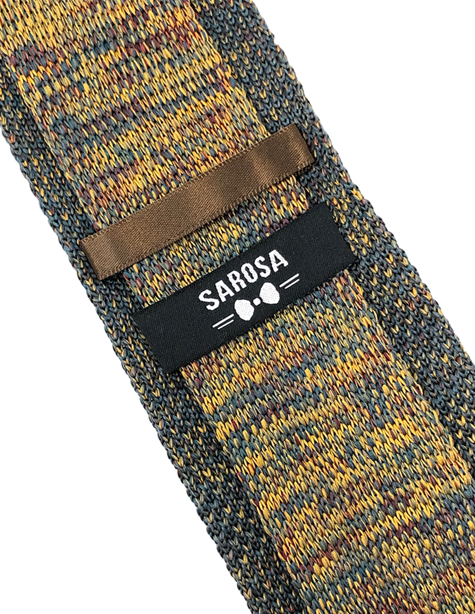 Corbata Tejida Tornasol MarronOne Hombre Caballero Sarosa