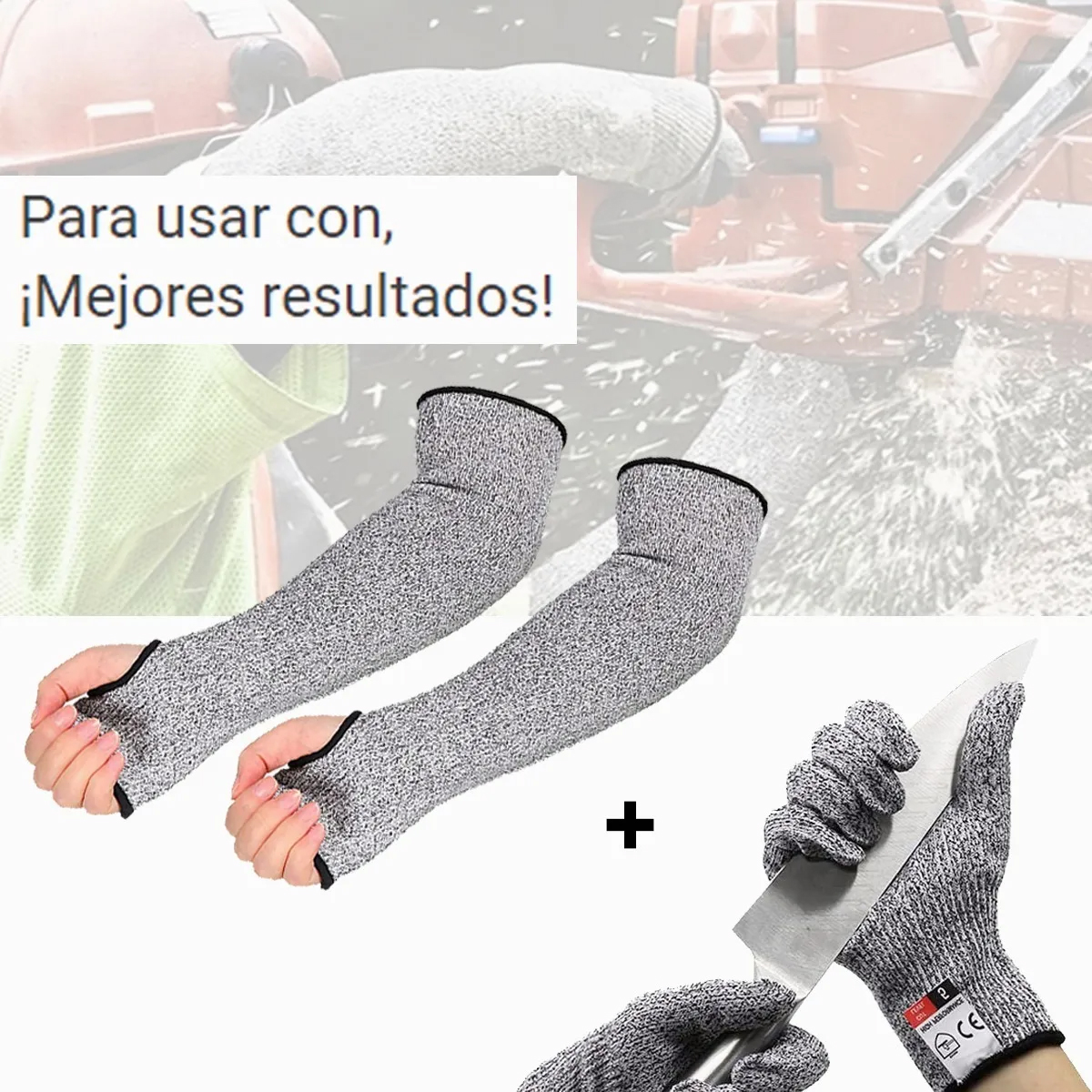Manga Anticorte Resistentes Nivel 5 Protección Brazos Seguridad nivel industrial