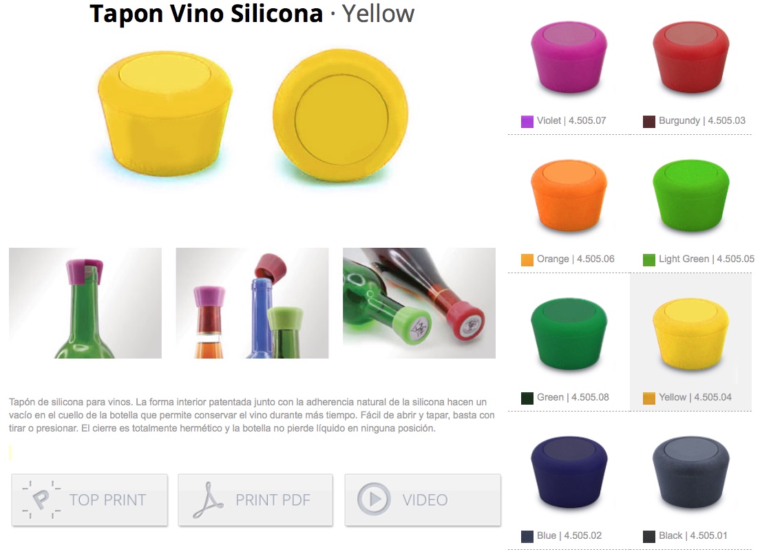 Tapón Botella Vino/cerveza De Silicón De Colores Pulltex914