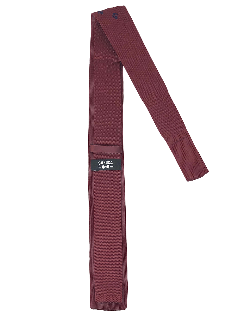 Corbata Lisa Red Garnet Ancla Caballero Hombre Sarosa				