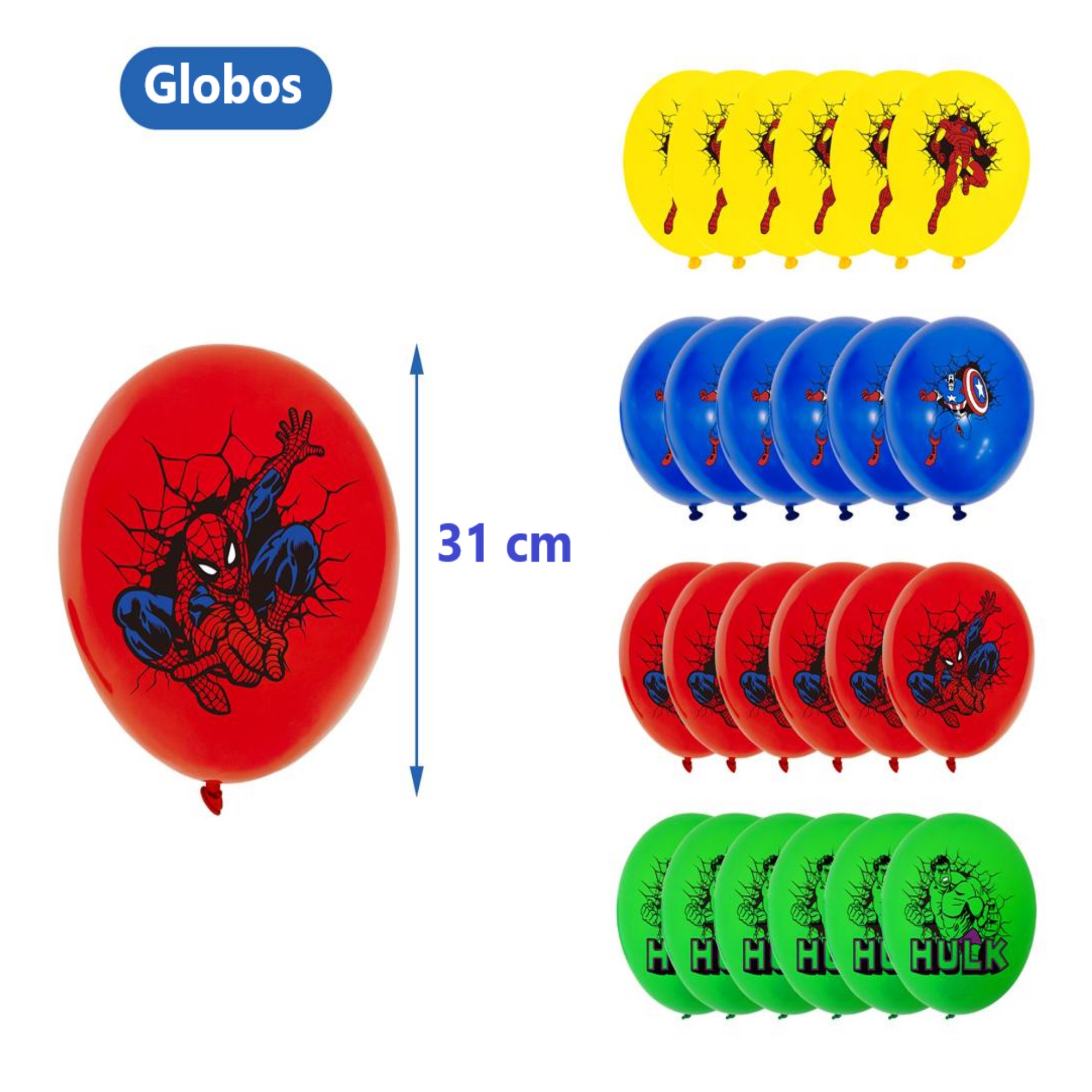 Globos De Cumpleaños Decoración Kit De Fiesta AVENGERS