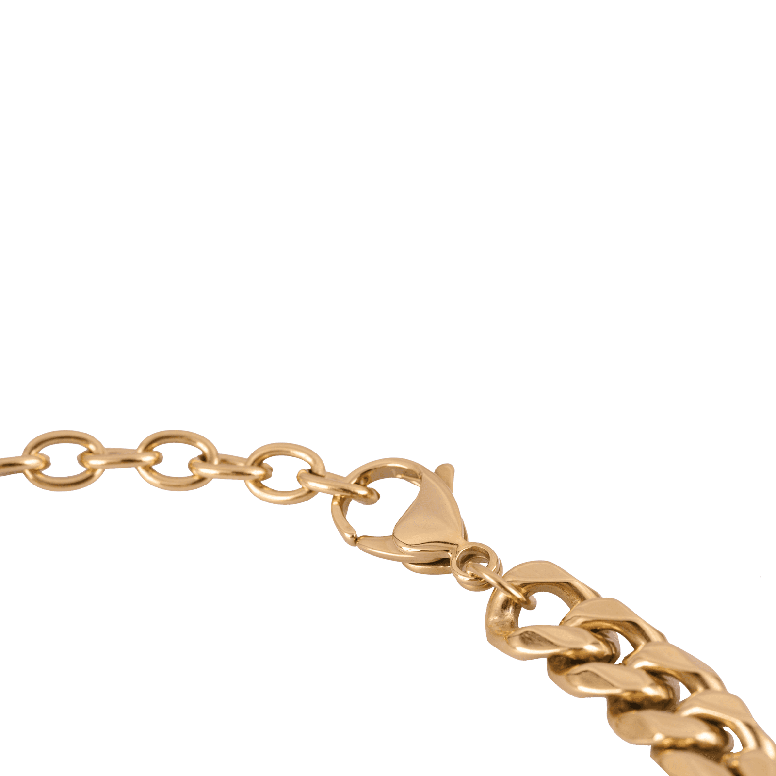 LUCKMAN Pulsera Hombre de Cadena Acero Inoxidable con Baño de Oro 18k , Brazalete tipo Esclava - Modelo Clark