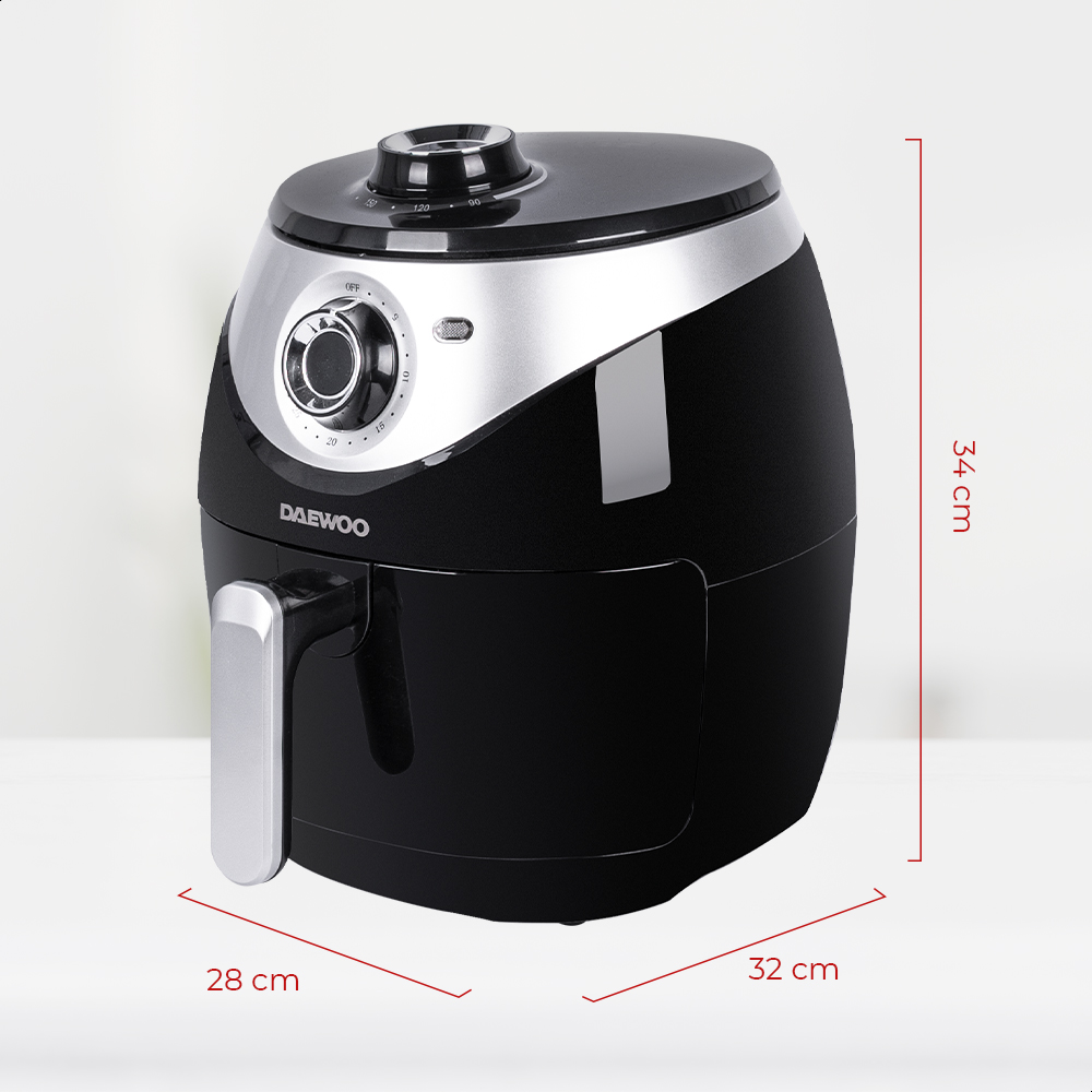 Freidora de Aire Daewoo Digital 4.6 Litros temporizador 30 minutos